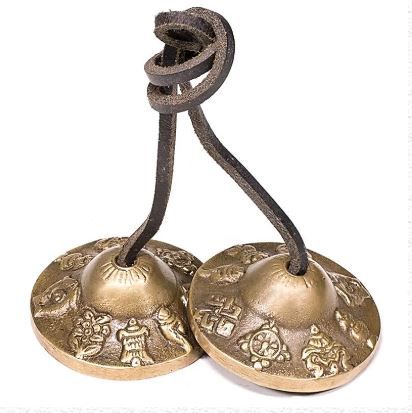 Tingsha cymbals 8 znaków-dobrobyt - 5.5 cm