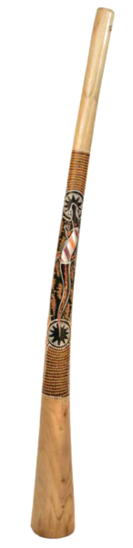 Didgeridoo z drewna tekowego malowane 130cm