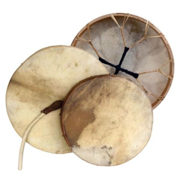 Bęben szamański z koziej skóry gładki - 60cm+pałka