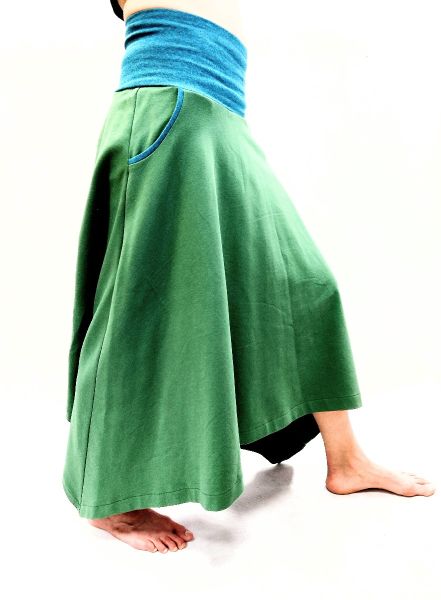 Spódnica bawełniana - zielona - S