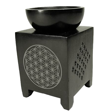 Lampa Kwiat Życia (Flower of Life) - czarna