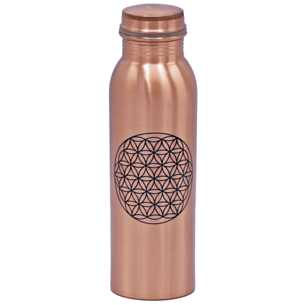 Butelka miedziana - kwiat życia 750ml