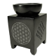 Lampa Kwiat Życia (Flower of Life) - czarna