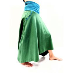 Spódnica bawełniana - zielona - S